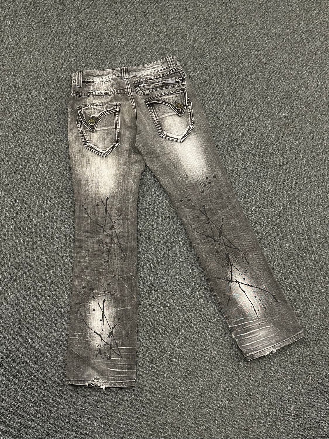 L)Blow By Blue 일본 y2k 빈티지 흑청 데님 팬츠 상품이미지4