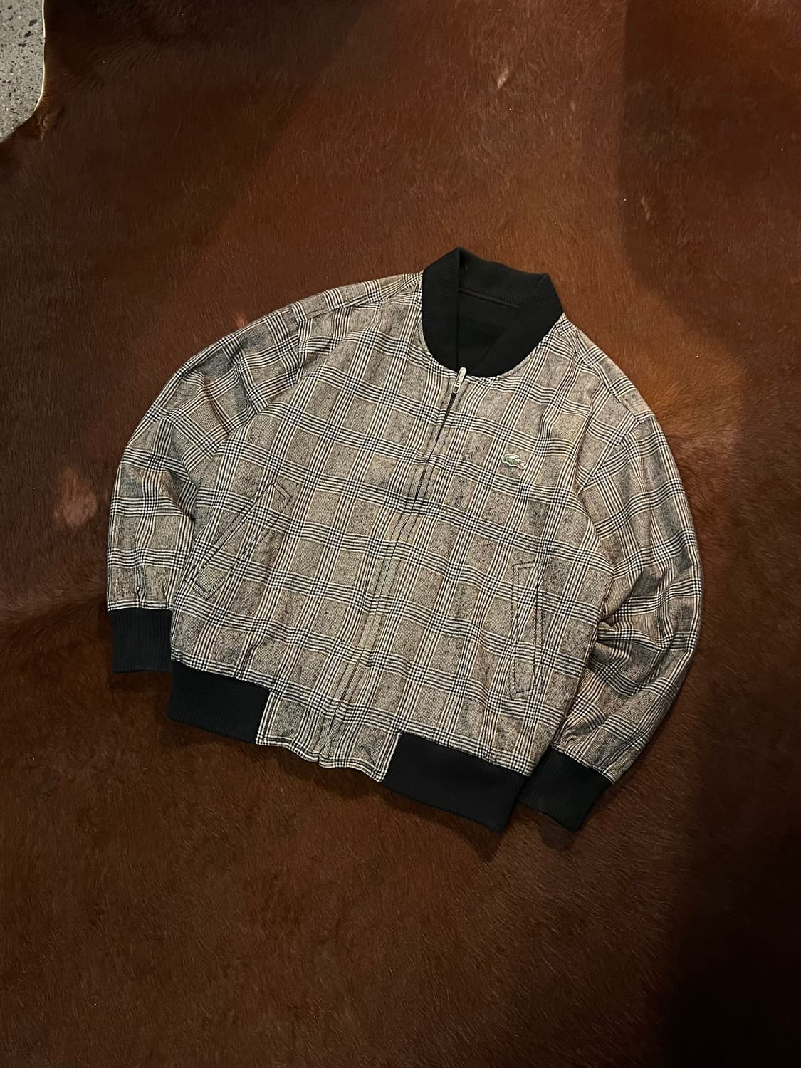 라코스테 리버시블 체크 블루종 상품이미지3