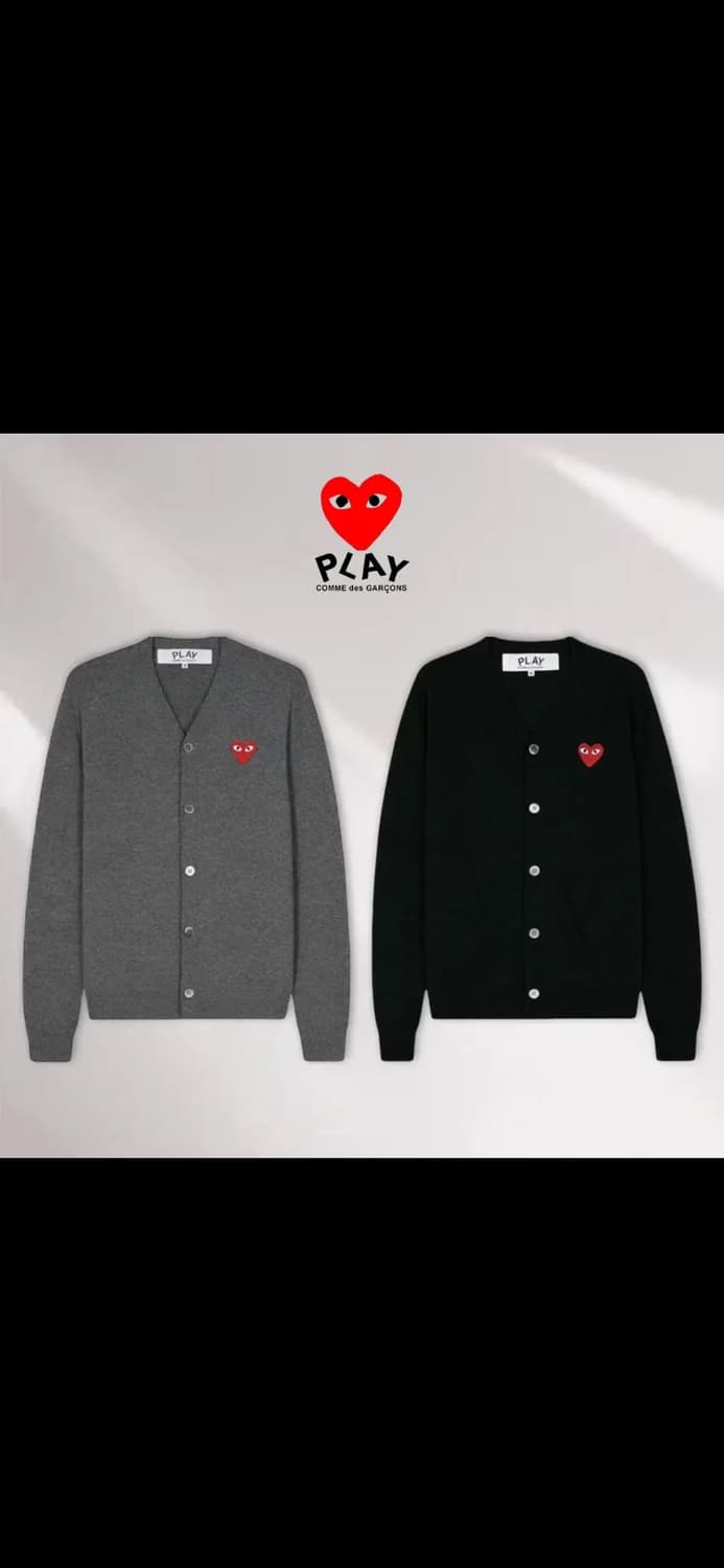 🔥[새상품/정품]🔥꼼데가르송 울 가디건 V넥 남녀공용 상품이미지1