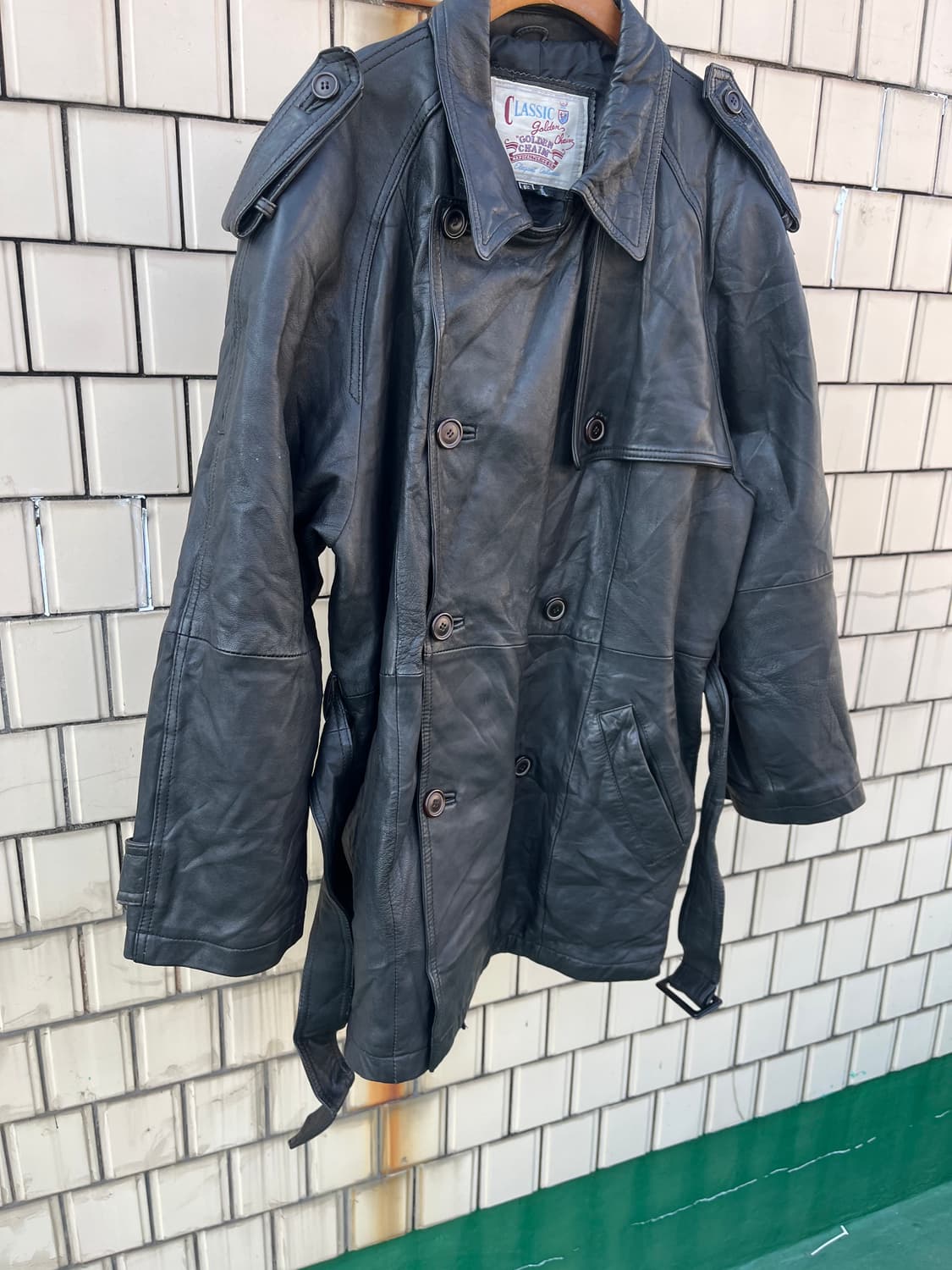 Vintage 양가죽 밀리터리 디테일 양가죽 카코트 상품이미지3