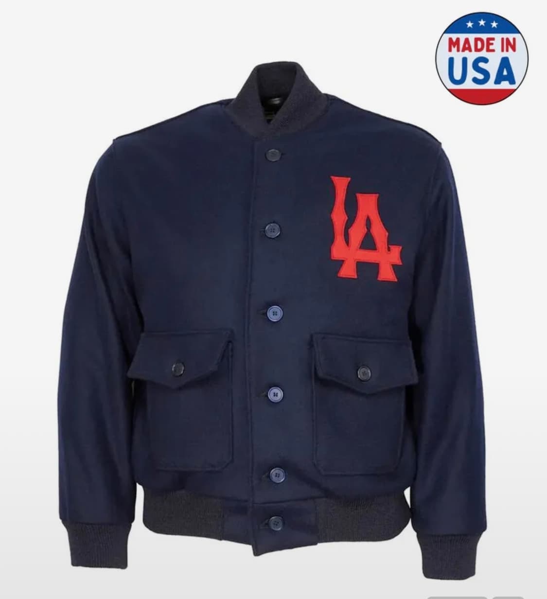 세틀마이어 이벳필드 USA메이드 플란넬울 바시티 자켓 L 새제품 상품이미지1