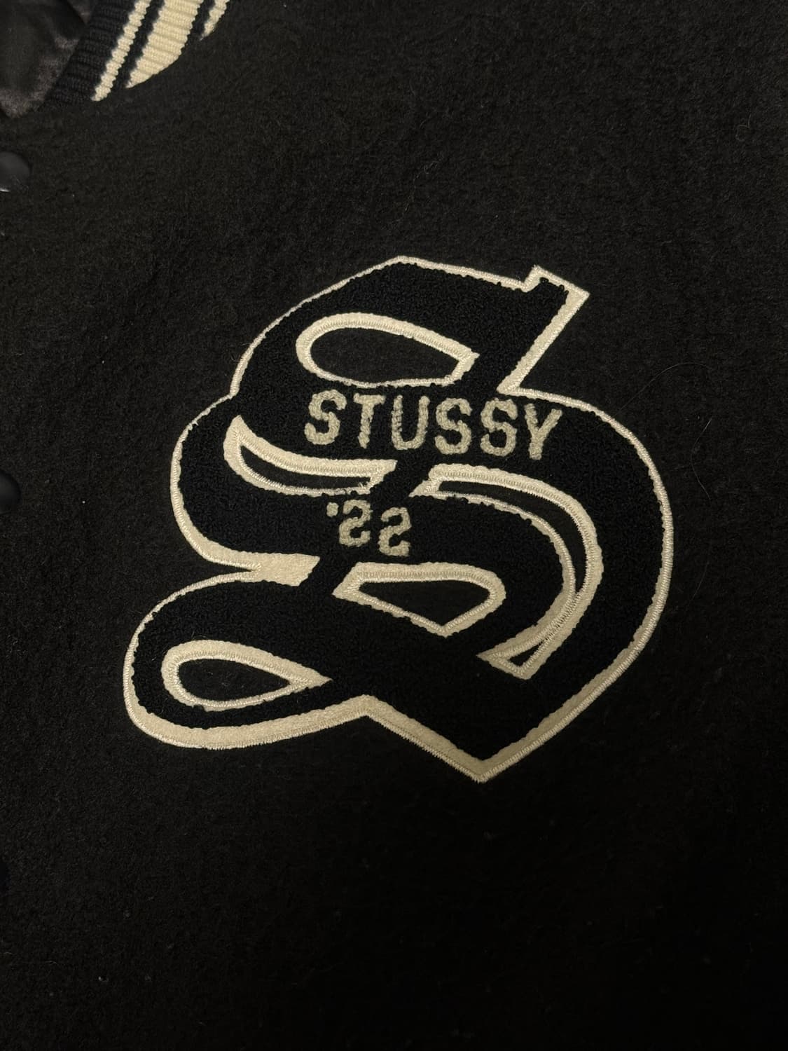 [XL] 스투시 카센티노 울 바시티 자켓 블랙 상품이미지2