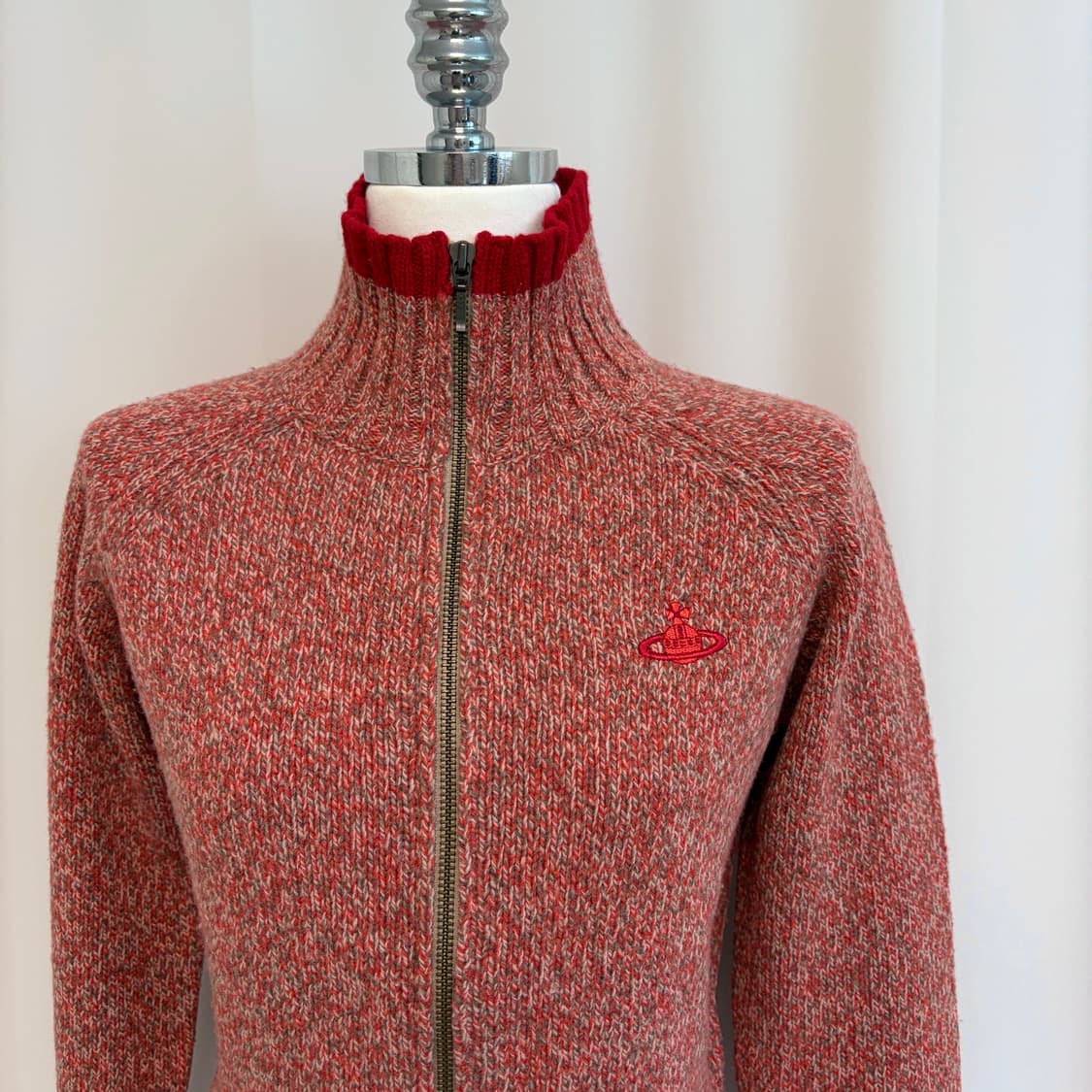 비비안웨스트우드 레드 캐시미어 니트 집업 가디건 상품이미지5