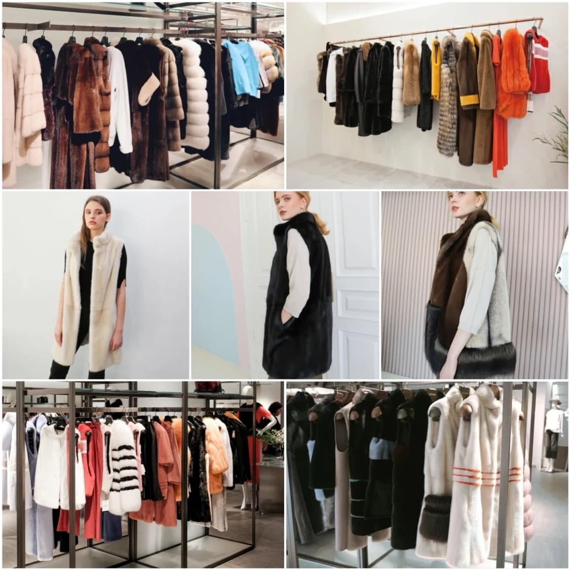 Jalouse 잘루즈 컬러블록 saga 사가밍크퍼 베스트 코트 조끼 상품이미지8