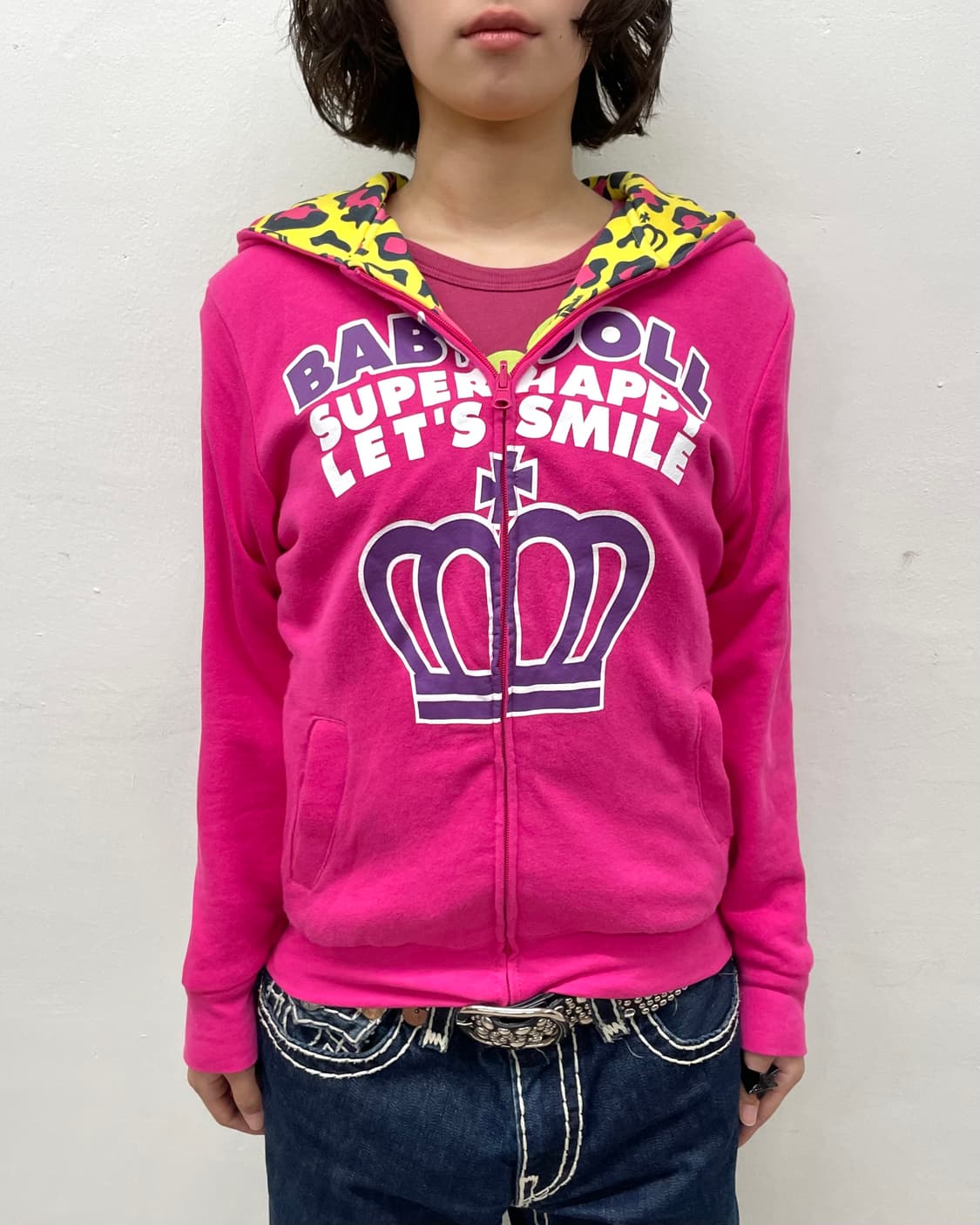 Baby Doll Reversible Leopard HoodieZipUp 상품이미지6