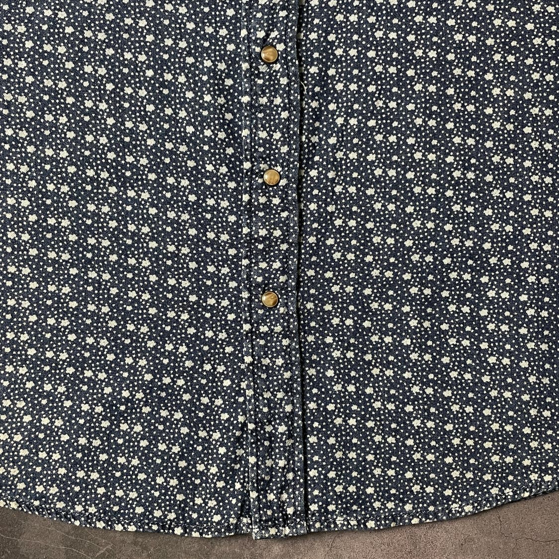 WRANGLER 랭글러 빈티지 네이비 도트 웨스턴 반팔 셔츠 A00776 상품이미지5