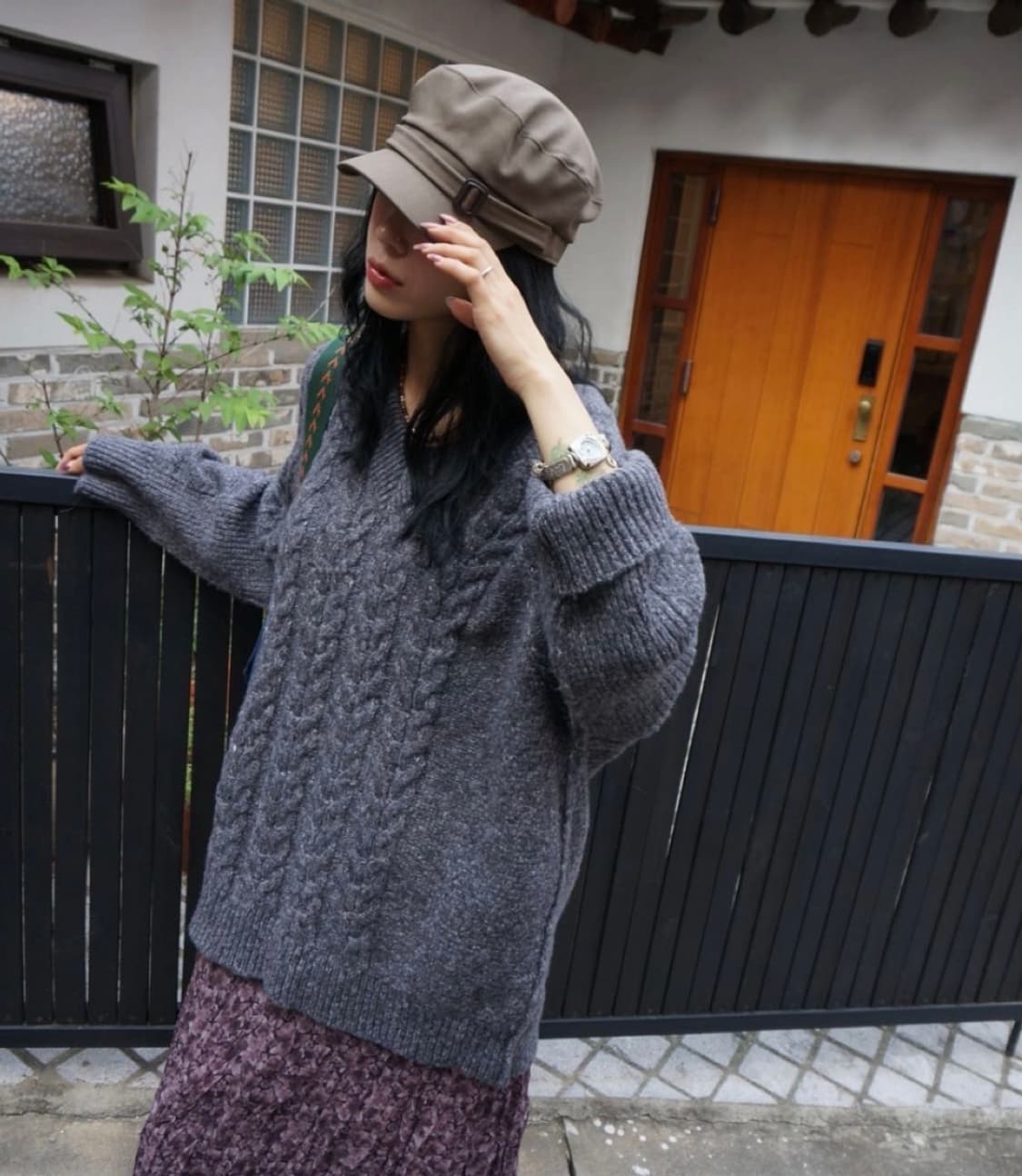 모래하우스 스너그 오버핏 니트 원피스 상품이미지1