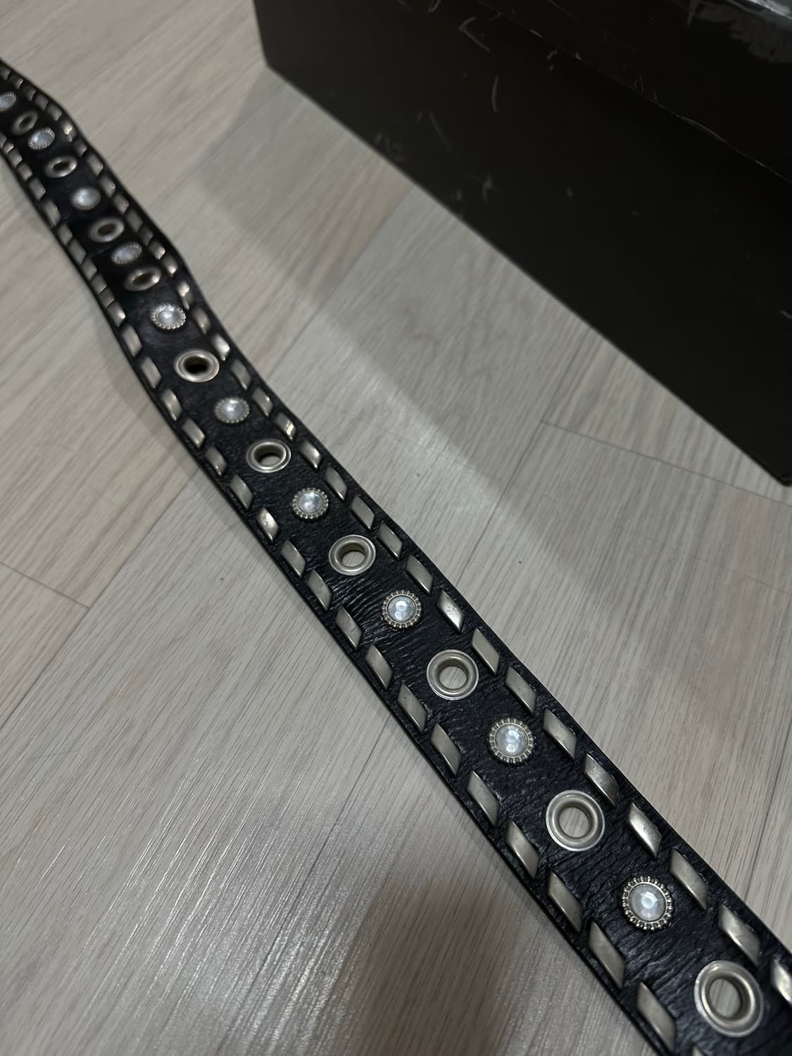 00‘s diavlo leather studs belt 상품이미지2
