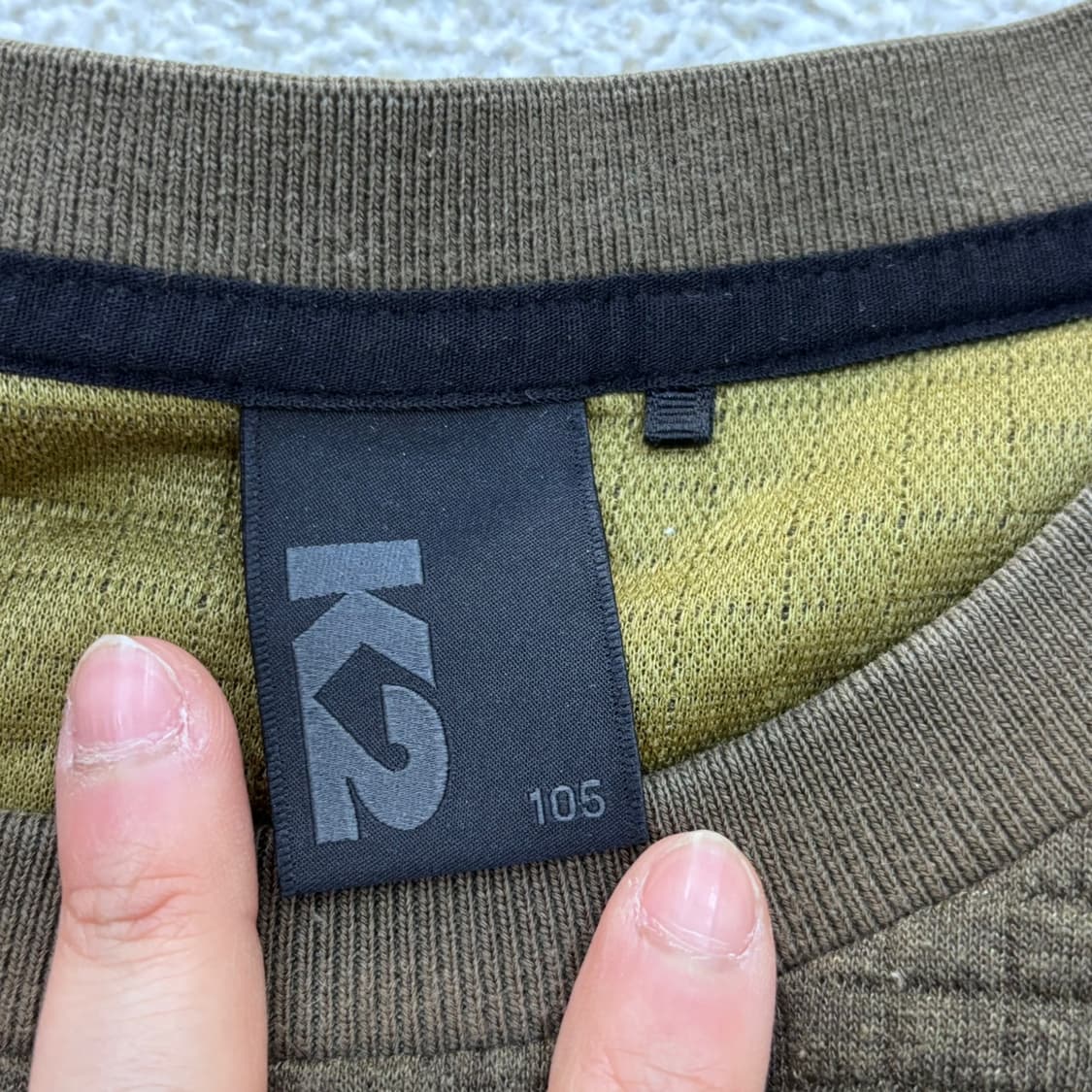 105 K2 남성 와플 조직 맨투맨 티셔츠 0410E 상품이미지3