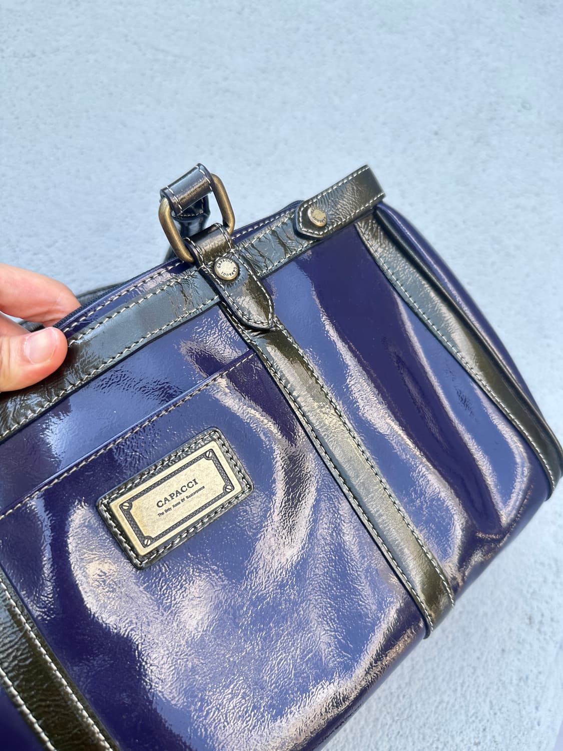 CAPACCI enamel purple hand bag 상품이미지2