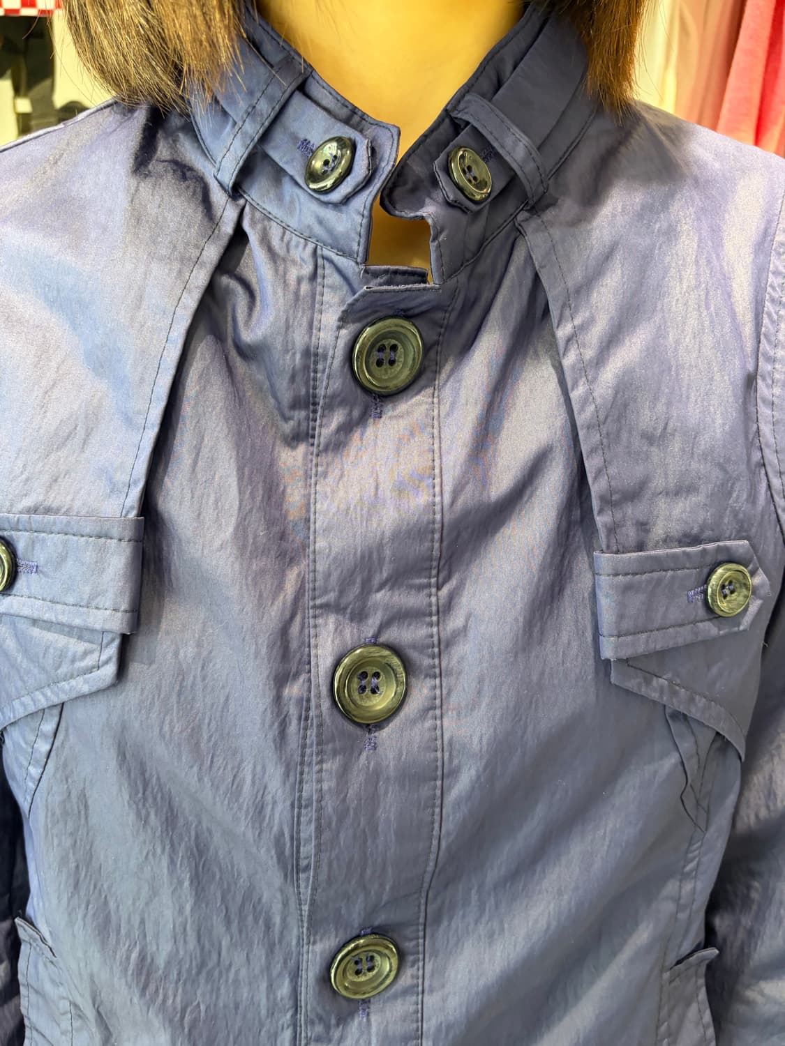 WODUL 버튼 디테일 네이비 자켓 M 상품이미지5