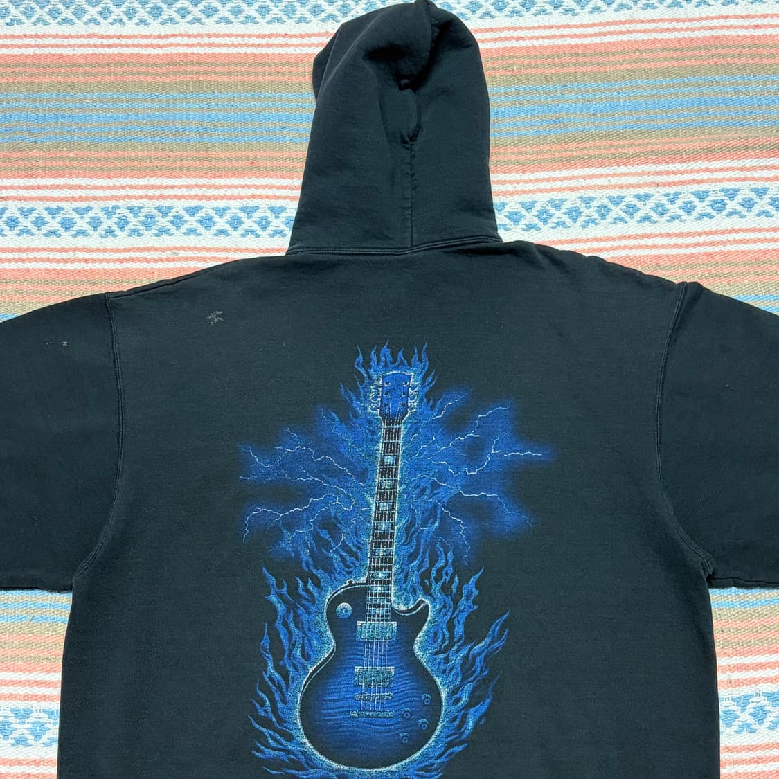 00s 미국 빈티지 플레임 기타 후드티 후드집업 상품이미지2