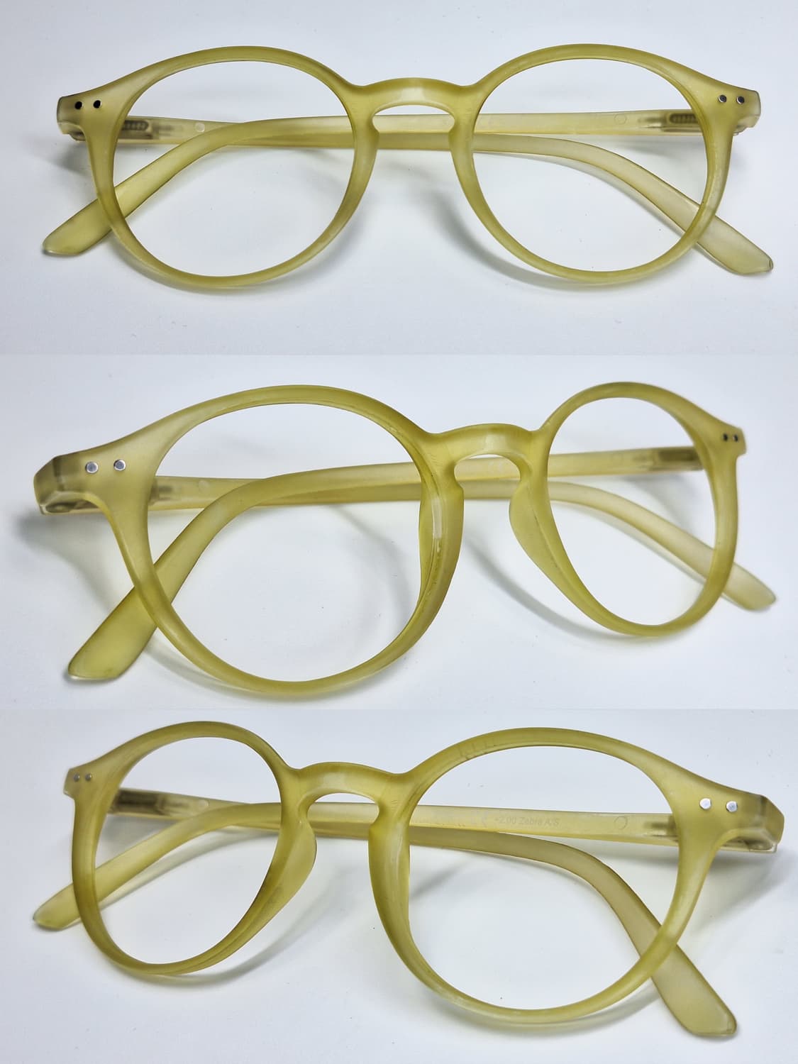 제브라 zebra 3036011 올리브 라운드 안경테 y2k 일본 수입  상품이미지5