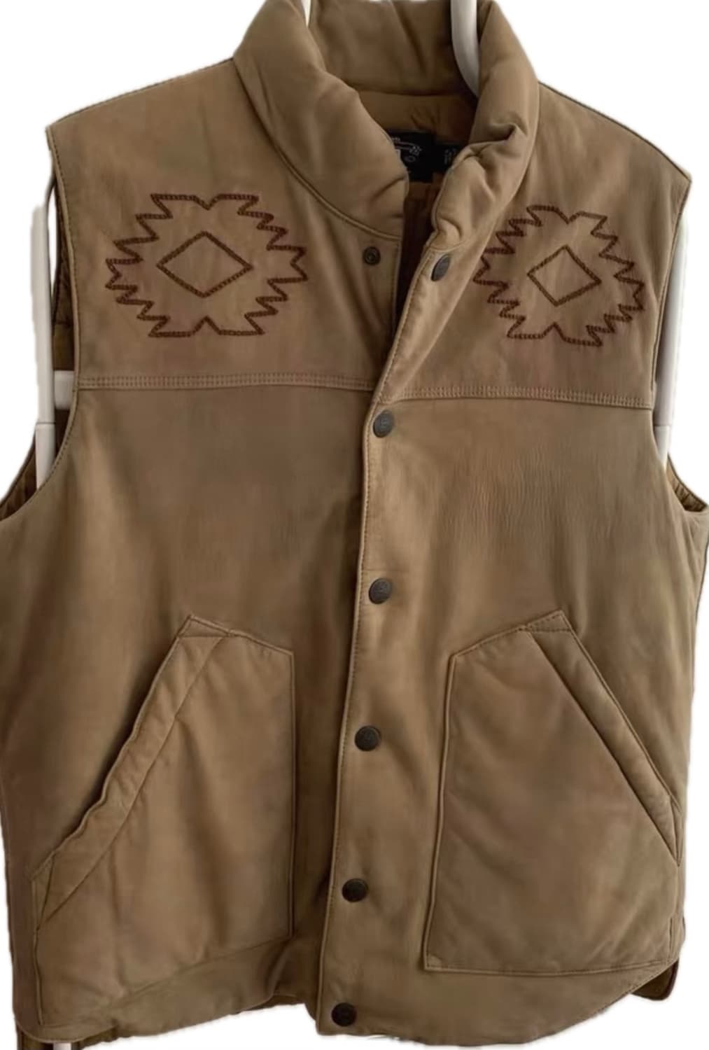 rrl 웨스턴 자수 가죽 베스트 m 상품이미지2