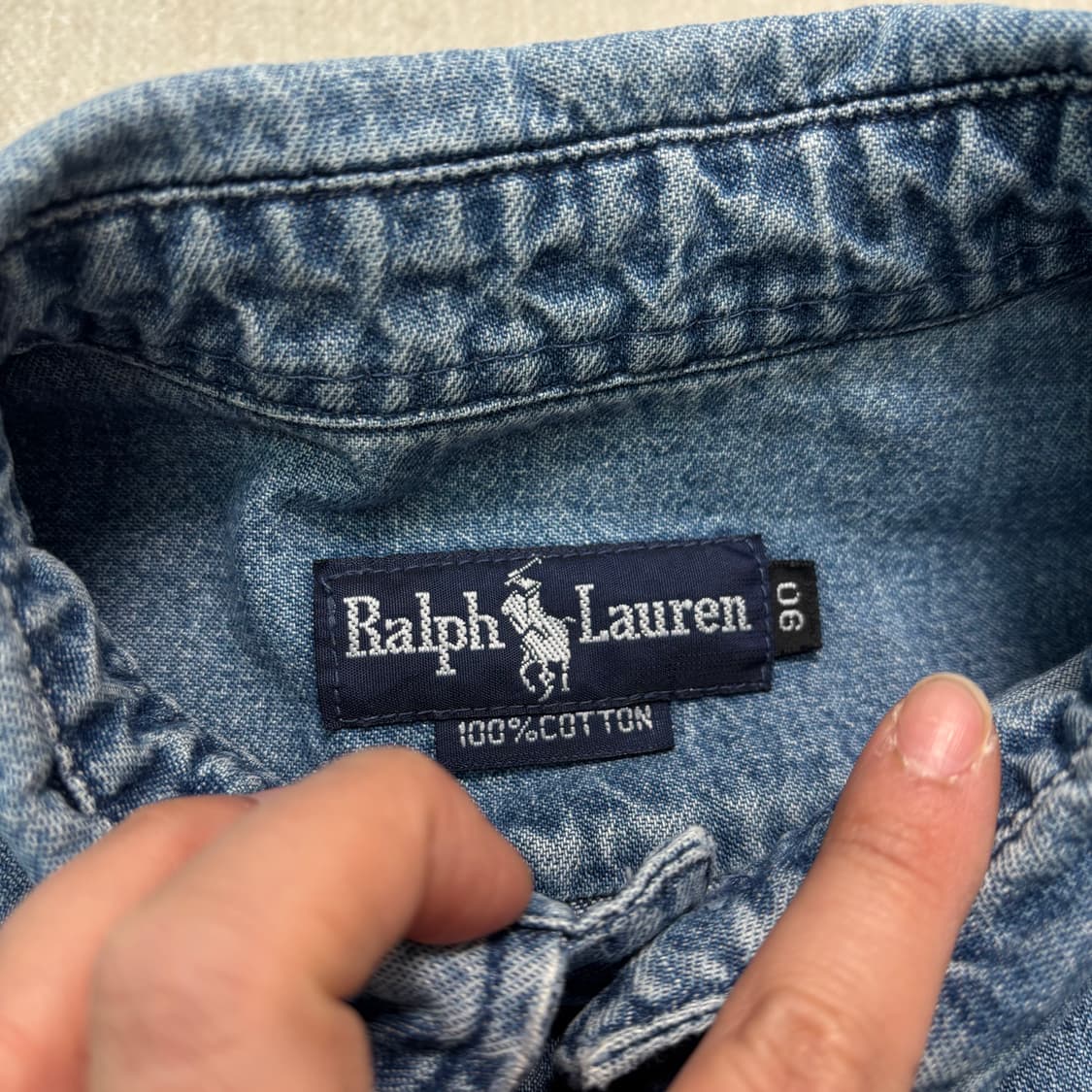 95 폴로 랄프로렌 90s 데님 셔츠 상품이미지3