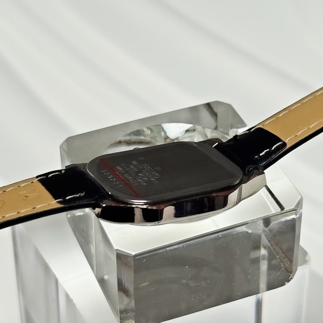 80s 빈티지 세이코 위빙 텍스처 다이얼 웨이브 케이스 워치 상품이미지8