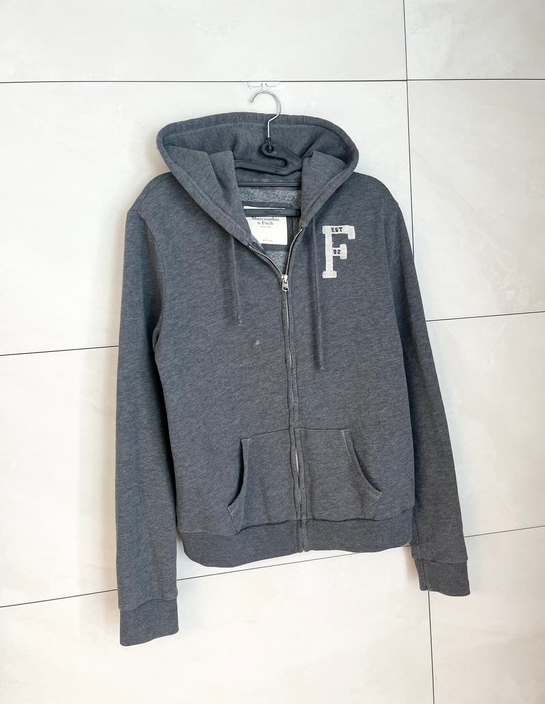 아베크롬비 후드집업 그레이 [L size] 상품이미지2