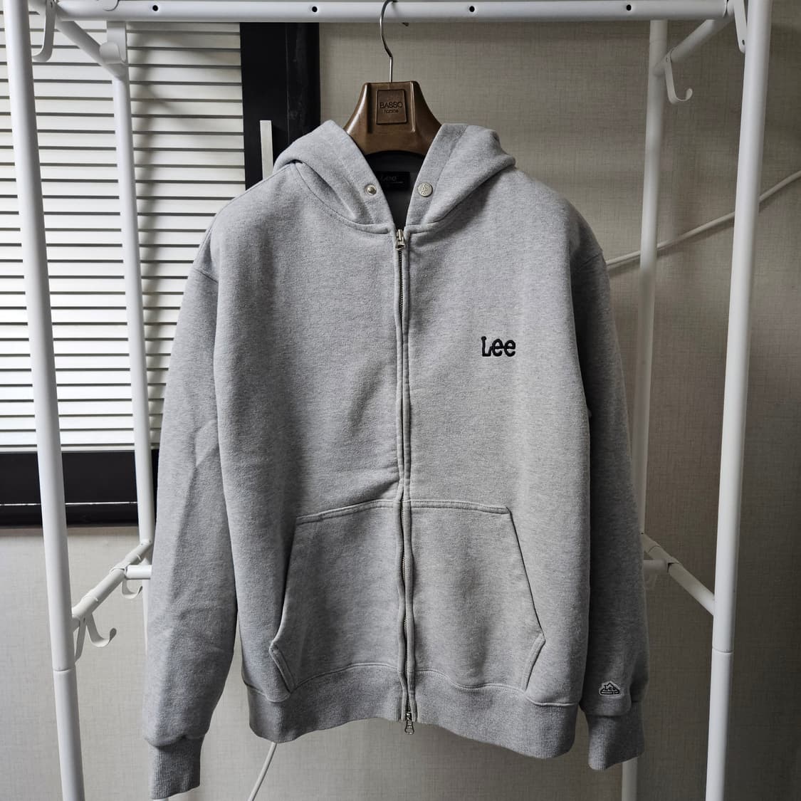 M ) Lee 스티치 로고 오버핏 후드 집업 상품이미지2