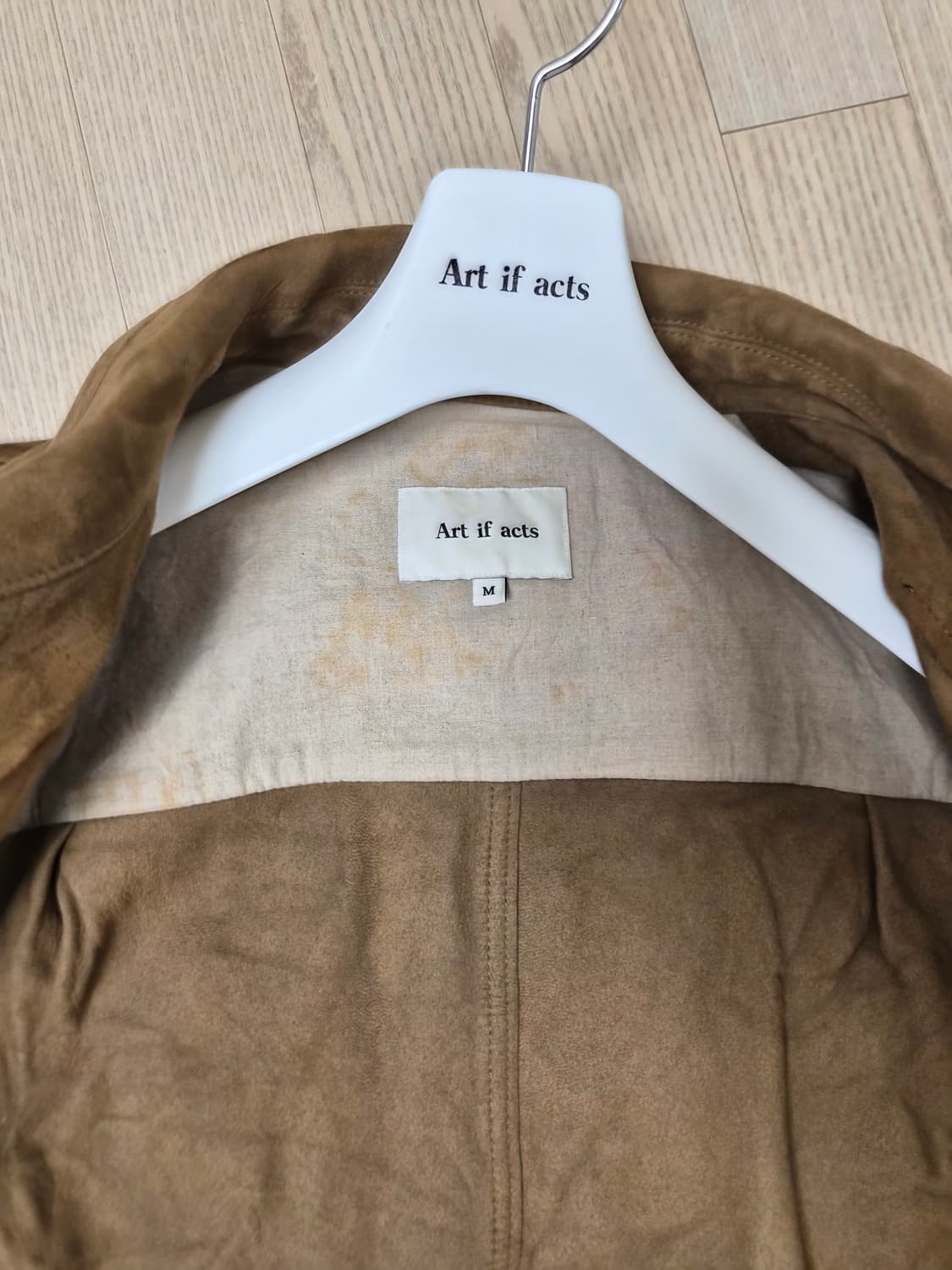 아트이프액츠 워시드 스웨이드 트러커 자켓 M 상품이미지3