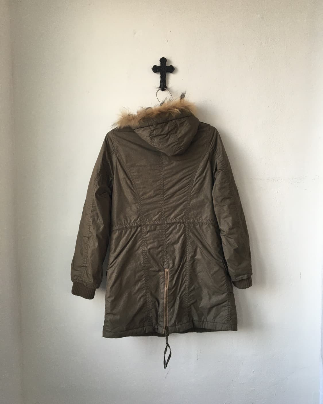 Fake fur hood filed jacket 상품이미지3