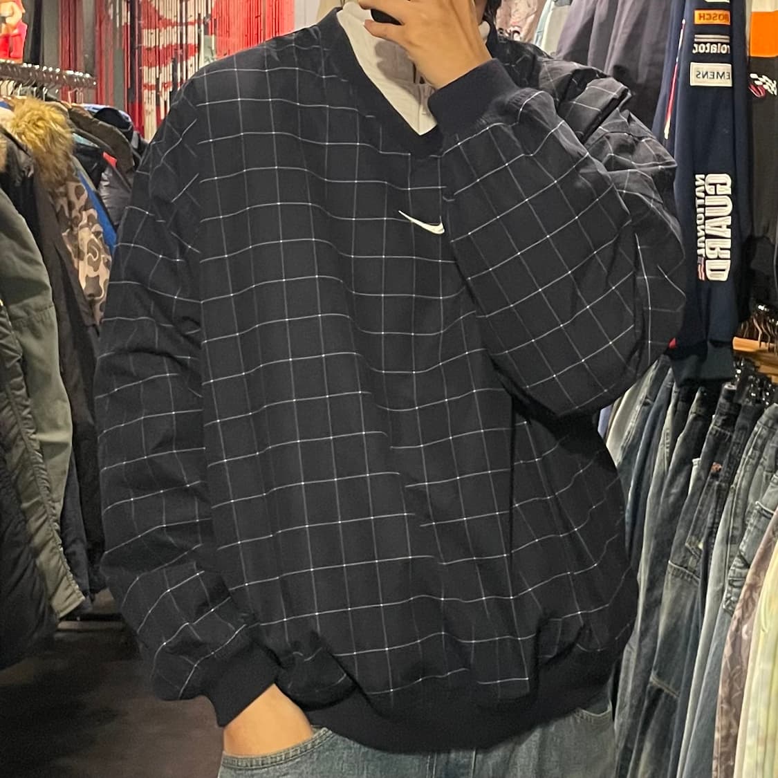 [IM] Nike 나이키 네이비 체크 웜업 상품이미지4