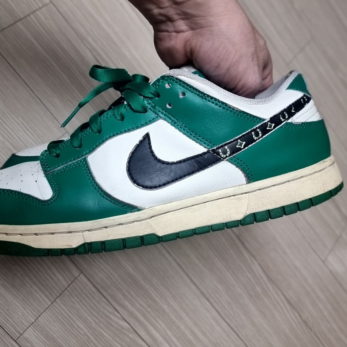 나이키 덩크 로우 잭팟 그린 화이트 커스텀(285) 상품이미지5
