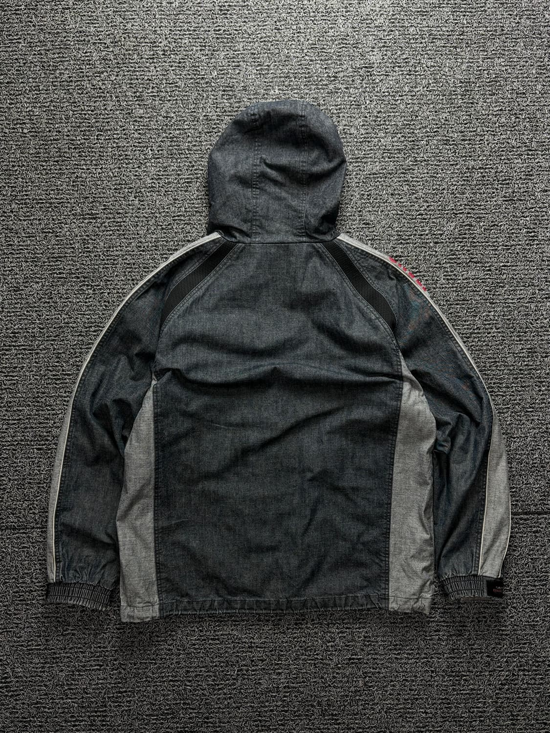 00s 후부 y2k 빈티지 데님 후드 바시티 자켓 1432 상품이미지4