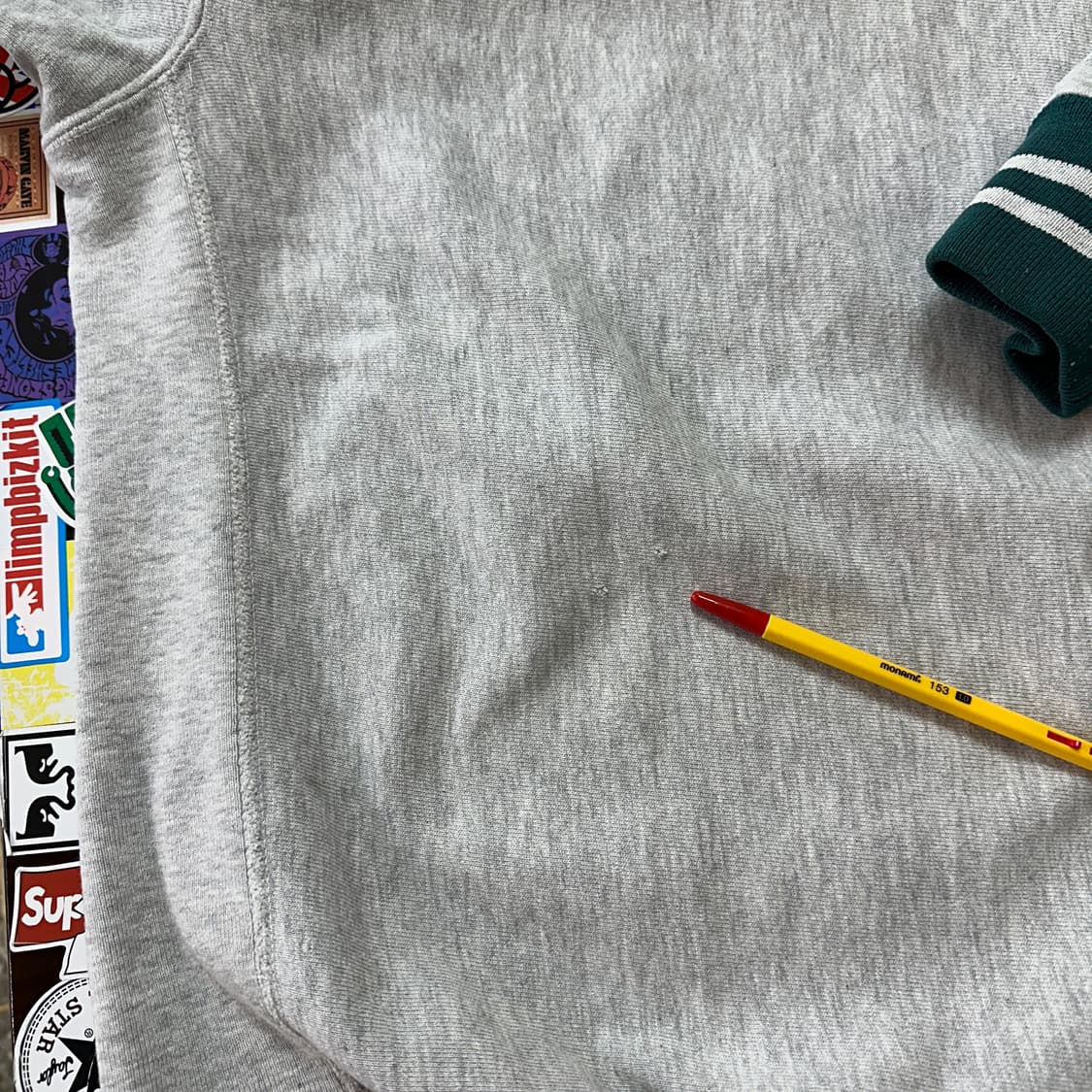 90s USA 챔피온 리버스위브 링거 스웻셔츠 XL 상품이미지9