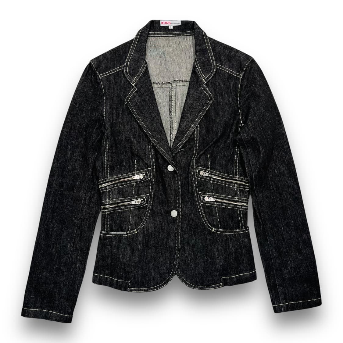 마이클 코어스 클래식 데님 흑청 락시크 블레이저 상품이미지1