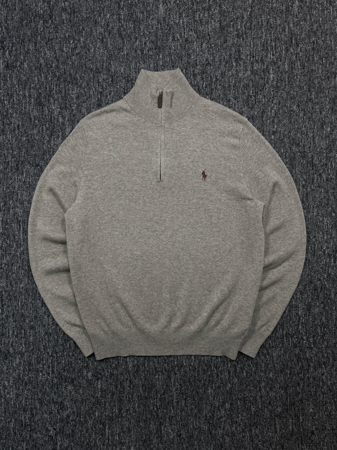 폴로 메리노울 그레이 하프집업 니트 상품이미지4