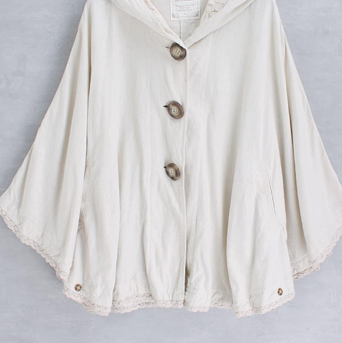 Sevradical linen blend cape _ S3883 상품이미지3