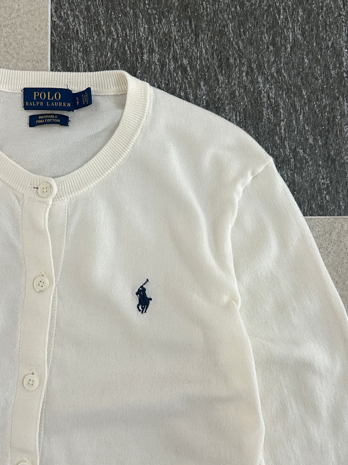 폴로 랄프로렌 화이트 피마코튼 가디건  상품이미지8