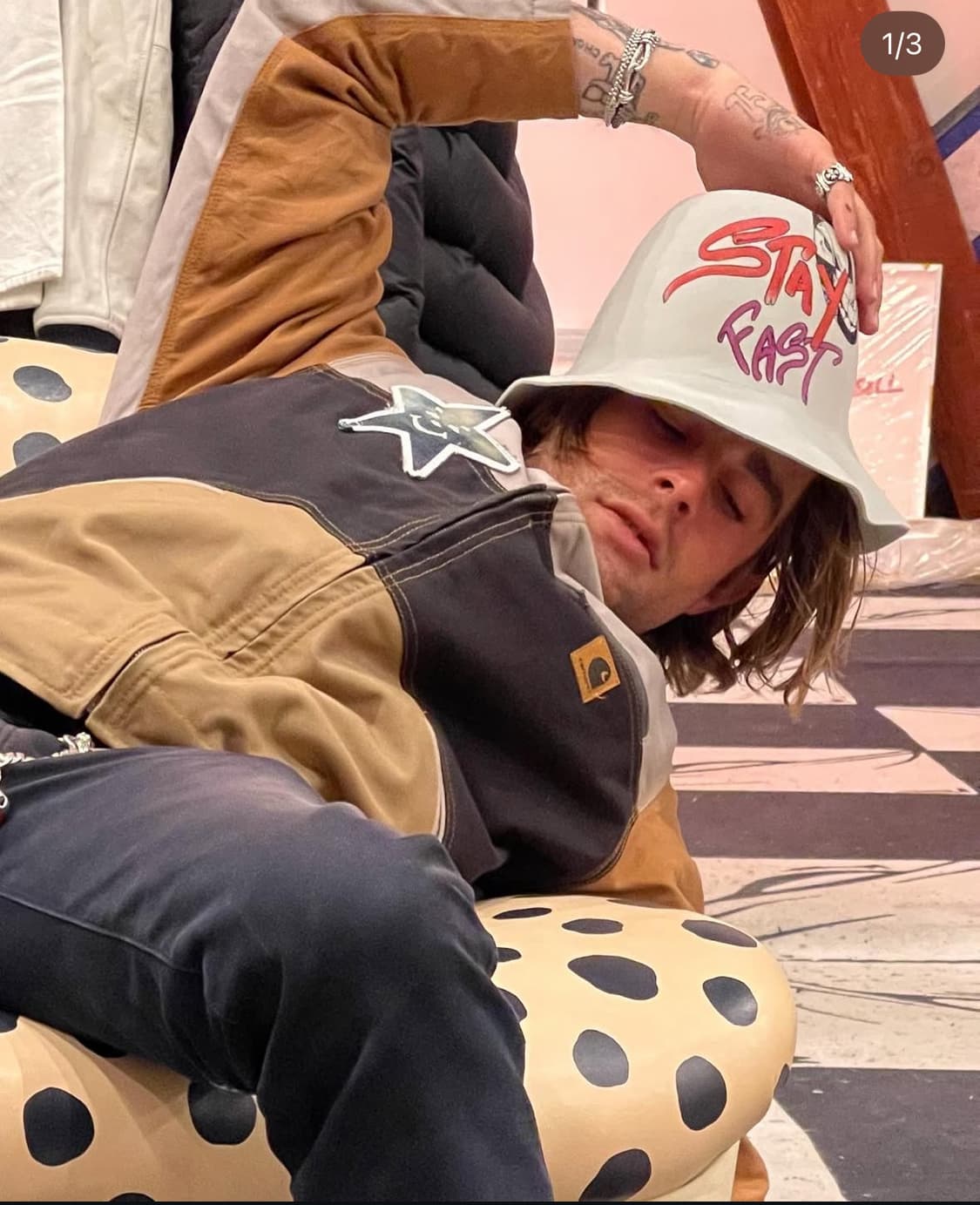 칼하트 컬러 블록 워크 자켓 상품이미지1