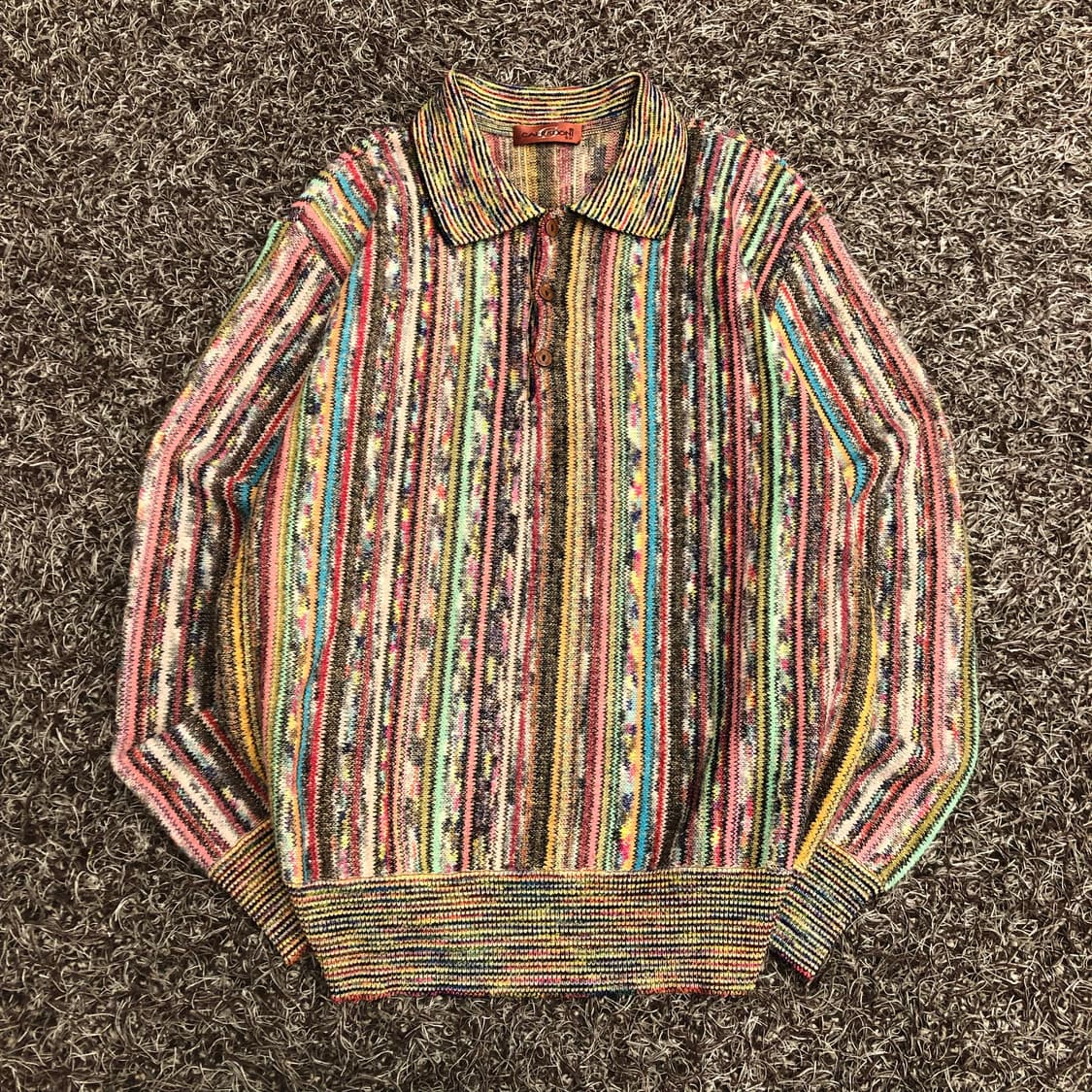 CAPERDONI 싸이키델릭 카라 니트  상품이미지1