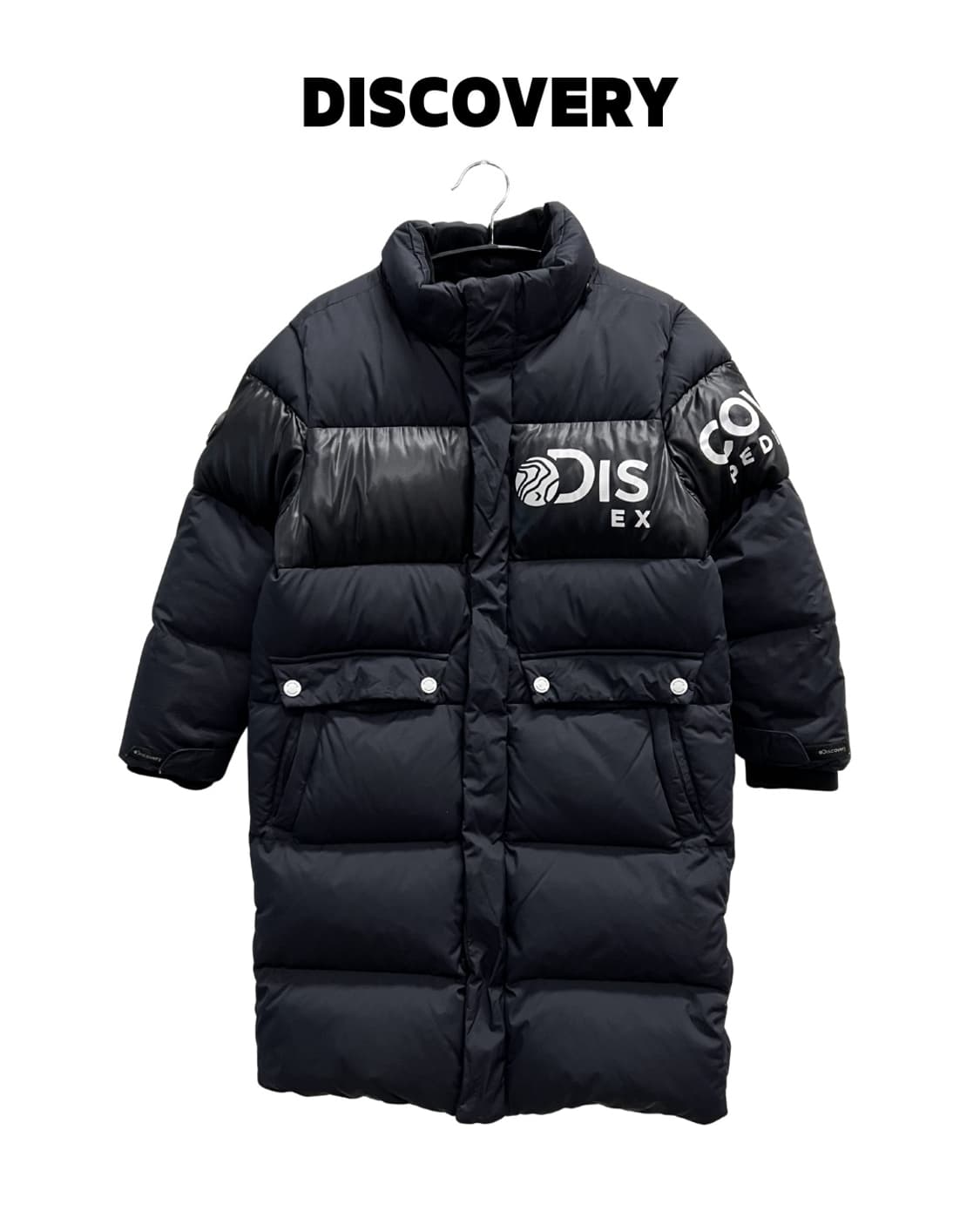 디스커버리 키즈 구스다운 롱 패딩 자켓 블랙 상품이미지1