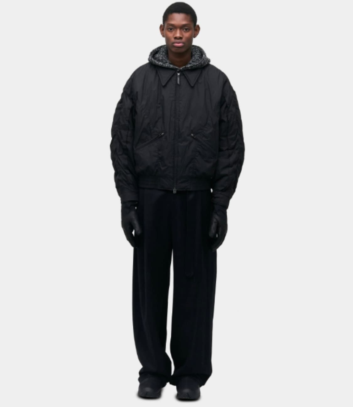 쿠어 Coor블랙 투웨이 디테일 패딩 투웨이 자켓 남녀공용 상품이미지1