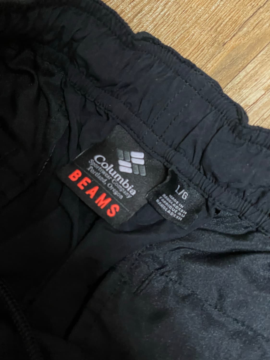 [L] 빔즈 X 컬럼비아 PFG 로그리버 BMS 나일론 피싱 팬츠 블랙 상품이미지4