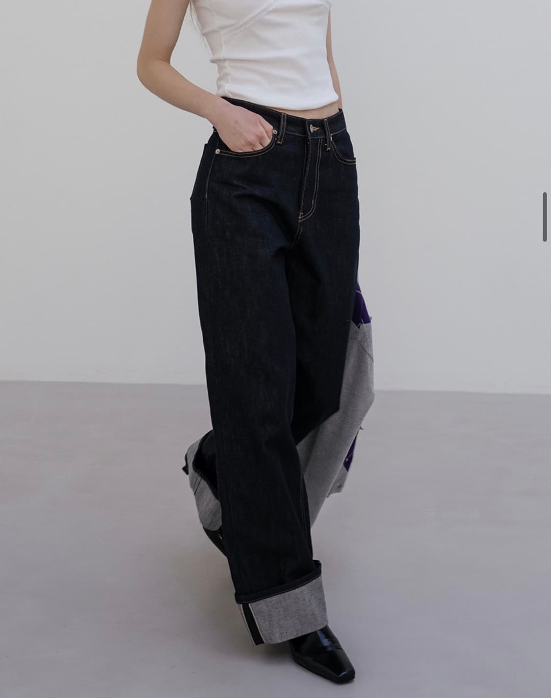 [미 시착 새 상품] 틸아이다이 롤업 생지데님 s 상품이미지1