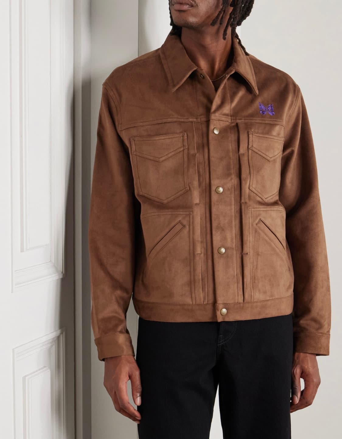 [M][100] 니들스 페니 진 자켓 신세틱 스웨이드 블랙 상품이미지7