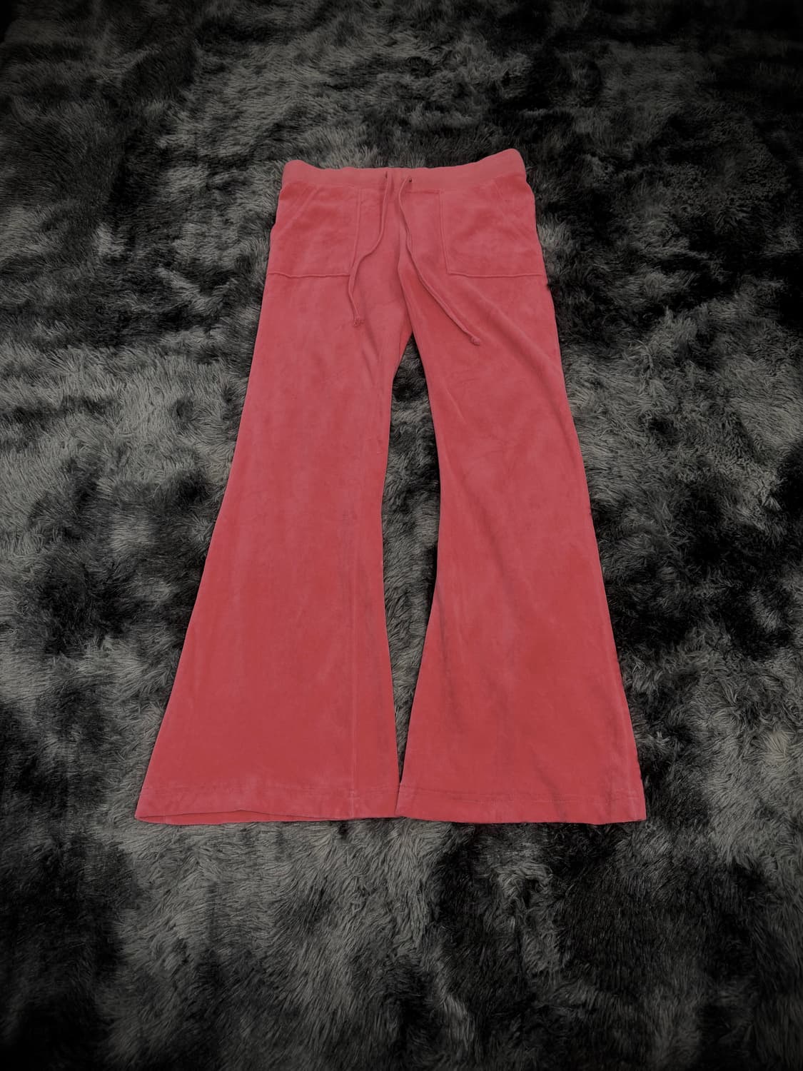 juicy Couture 벨벳 핑크 부츠컷 트랙팬츠 상품이미지1