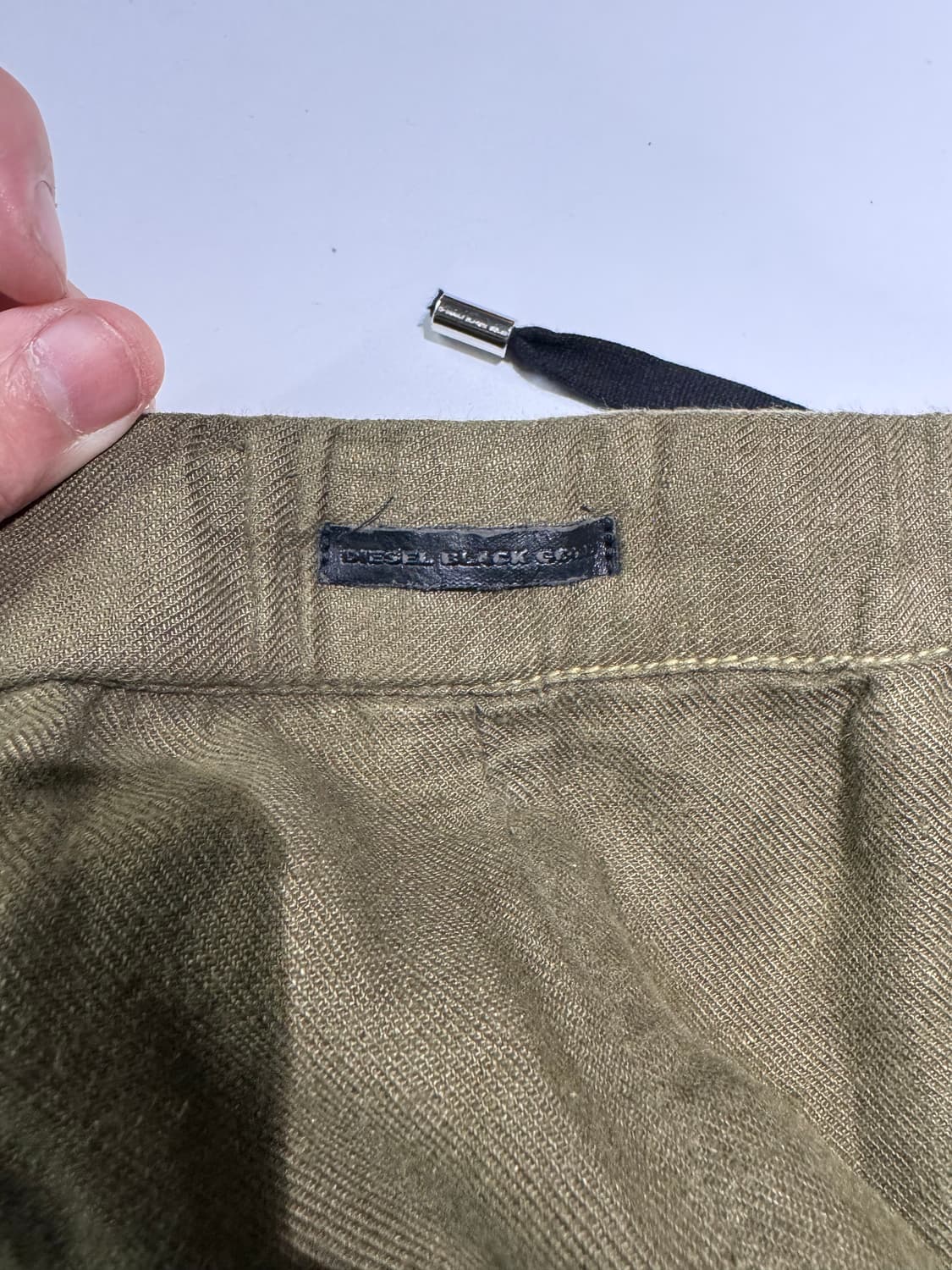 Diesel 디젤 블랙골드 밴딩 린넨팬츠 상품이미지7