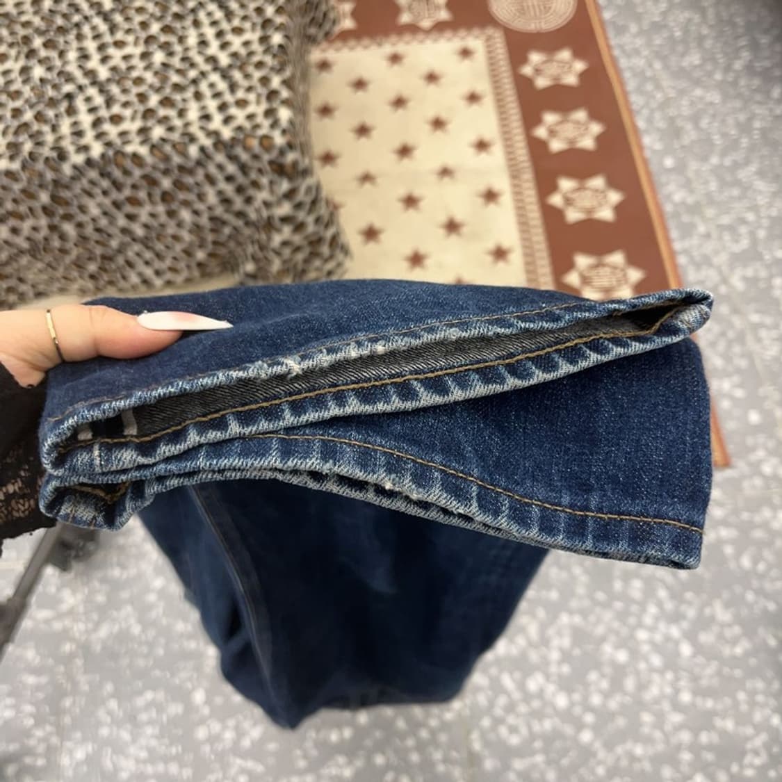 유니클로 U 르메르 모던 캐주얼 빈티지 데님팬츠 32인치 C09364 상품이미지6