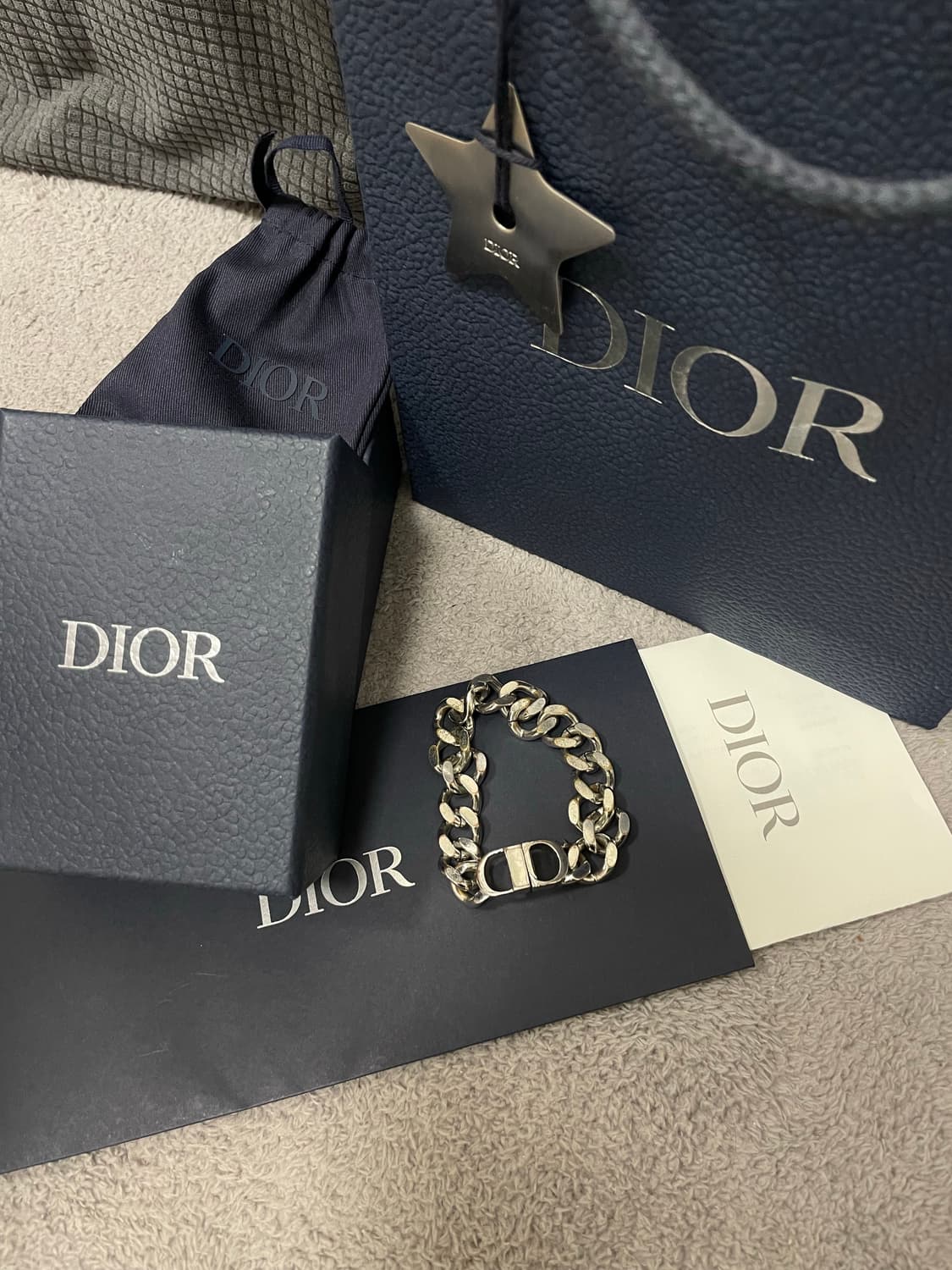디올 CD아이콘 체인 링크 팔찌 풀구성 상품이미지1