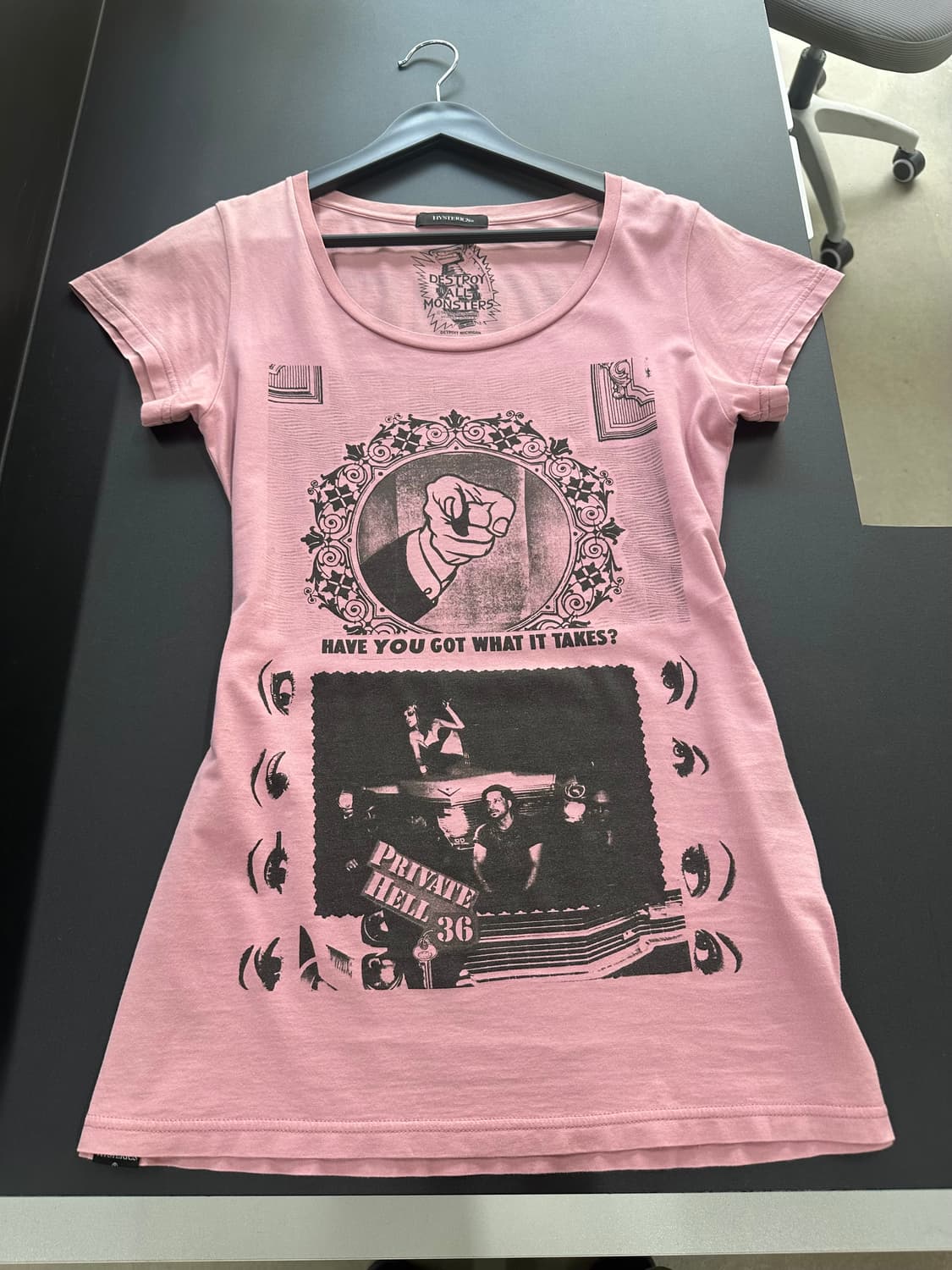 히스테릭글래머 Destroy Women 반팔티 모브핑크 상품이미지6