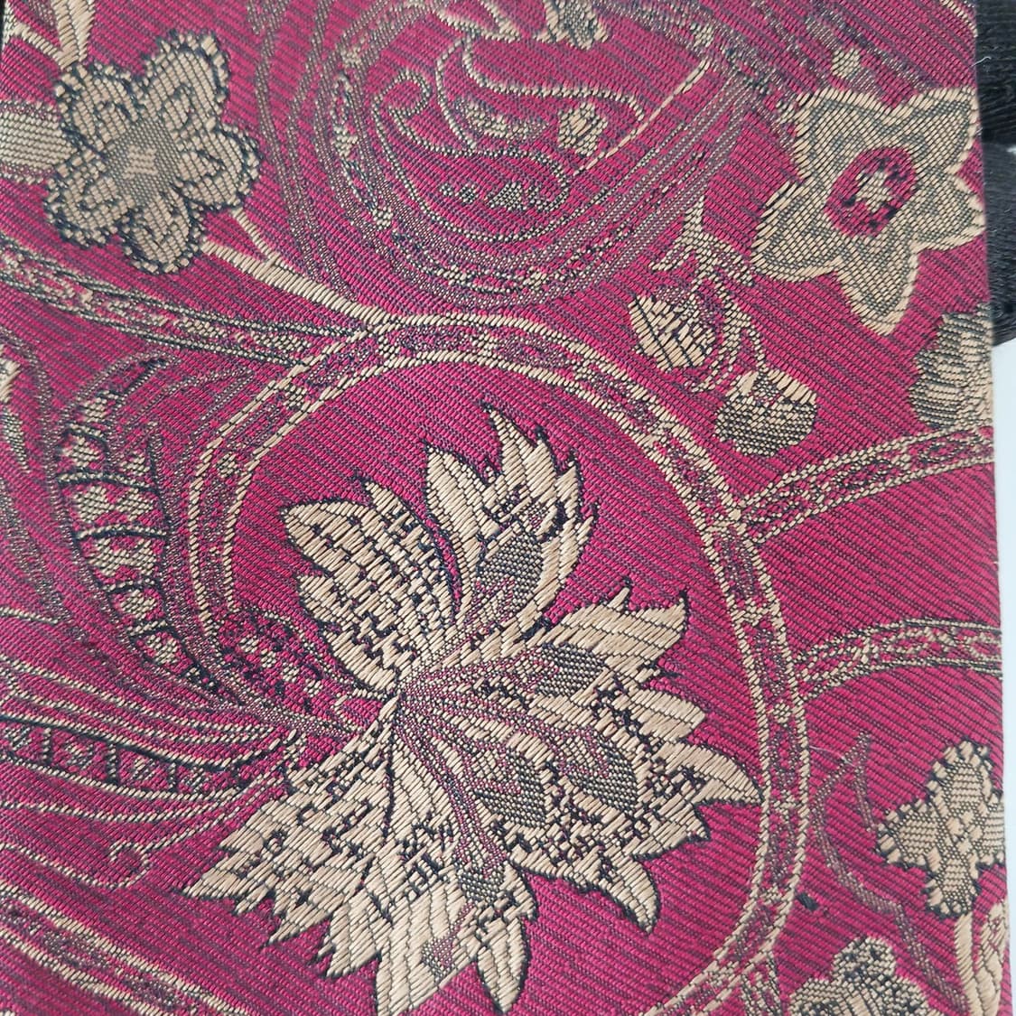 세루티 실크 페이즐리 리프 자카드 넥타이 8.7cm A+등급 A19281 상품이미지6