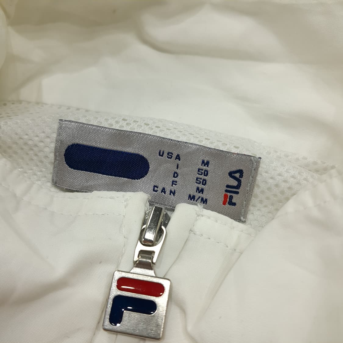 CL600 M 휠라 90s 말레이시아판  메쉬 라이닝 화이트 바람막이  상품이미지3