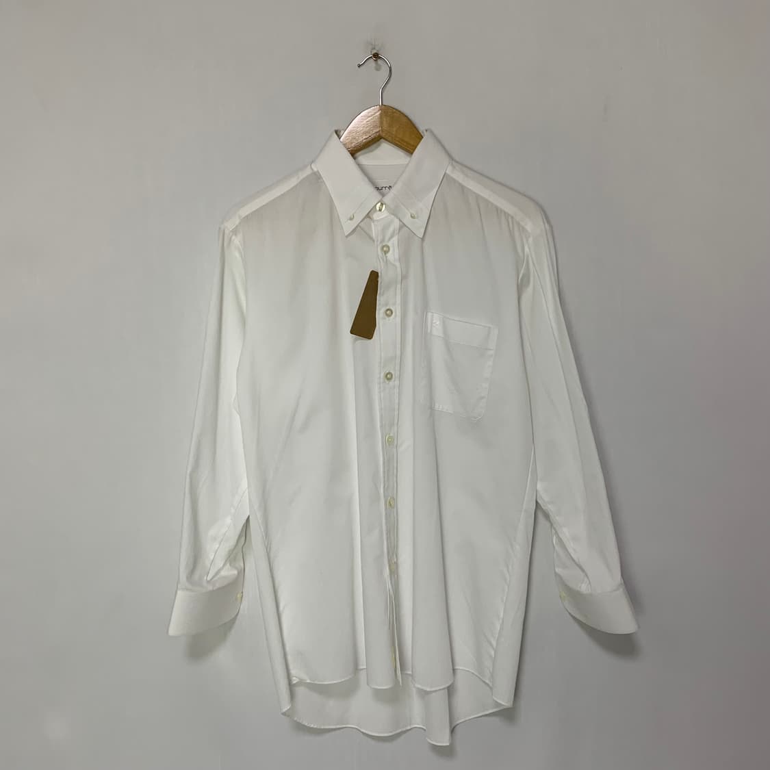 꾸레쥬 빈티지 베이직 셔츠 화이트 남녀공용 상품이미지1