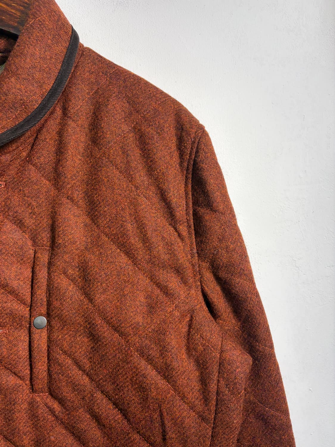 [L] 아브라함 문 Wool 100% 숄칼라 퀼팅자켓  상품이미지4