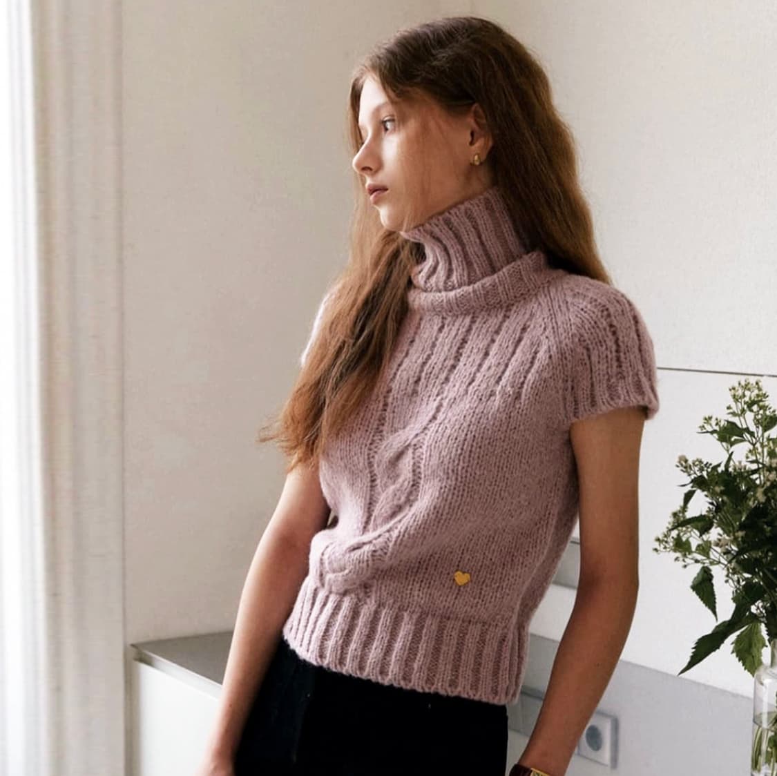 어랜(AARAN) 트위스트 터틀넥 니트 55-66 새상품 상품이미지1