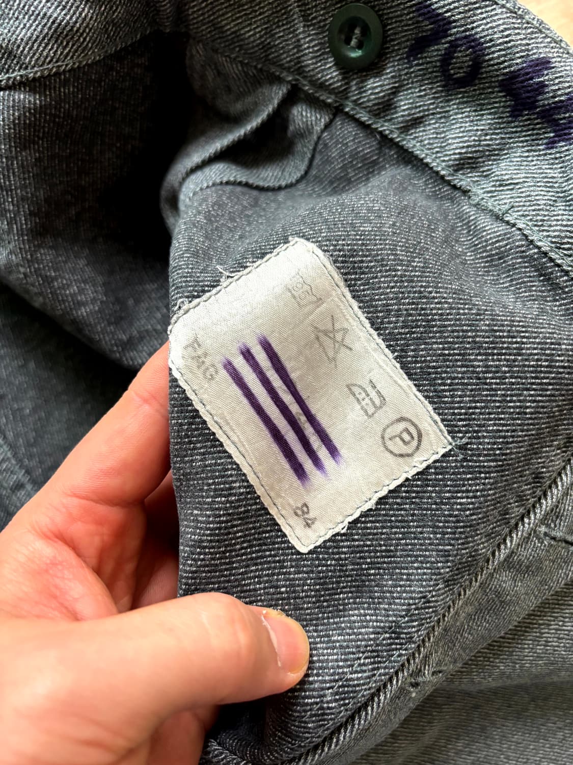 60's 스웨덴 프리즈너 워크 팬츠 32~33" 상품이미지7